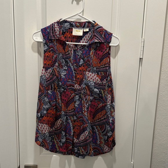 Anthropologie Tops - Anthropologie Maeve Multicolor Sleeveless Blouse